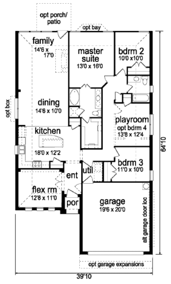 Traditional Floor Plan - Main Floor Plan #84-353