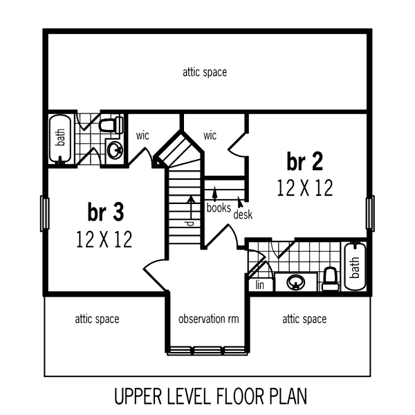 Home Plan - Cottage Floor Plan - Upper Floor Plan #45-354