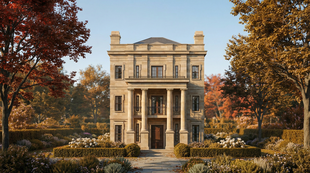 Exterior - Front Elevation 2 for Classical House Plan #119-343 - 4 bed, 3.5 bath