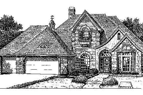Exterior - Front Elevation for Colonial House Plan #310-726 - 4 bed, 3.5 bath