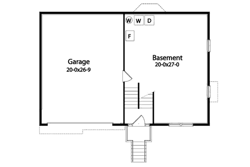 Home Plan - Floor Plan - Other Floor for Traditional House Plan #22-537 - 3 bed, 2 bath