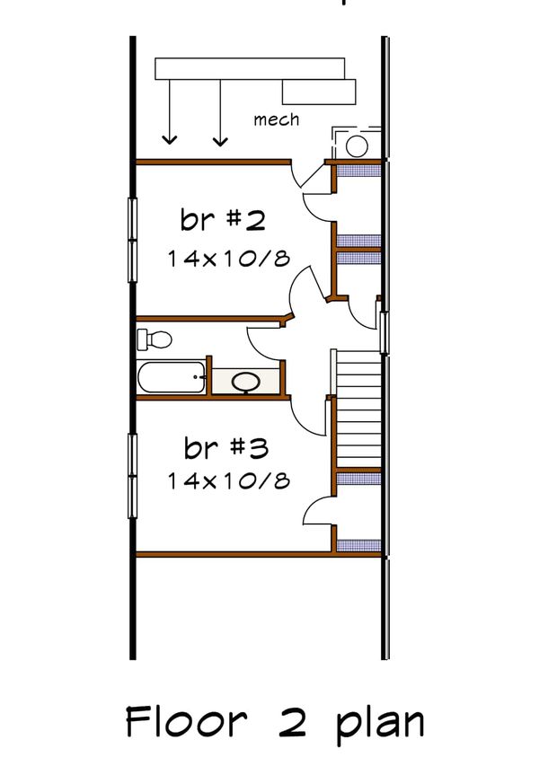 Architectural House Design - Bungalow Floor Plan - Upper Floor Plan #79-318