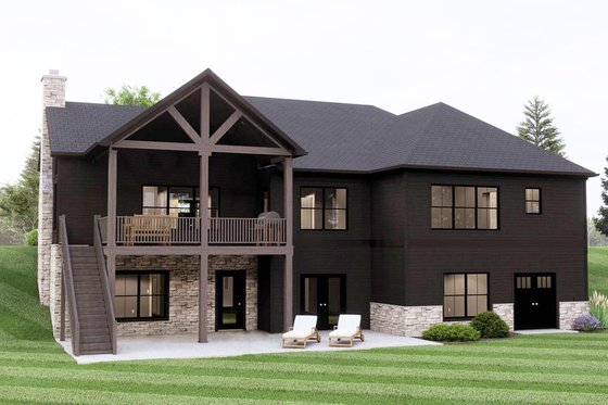 Exterior - Rear Elevation for Barndominium House Plan #1064-281 - 2 bed, 2 bath