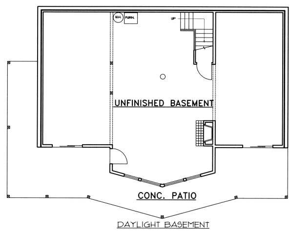 House Plan Design - Cabin Floor Plan - Lower Floor Plan #117-573