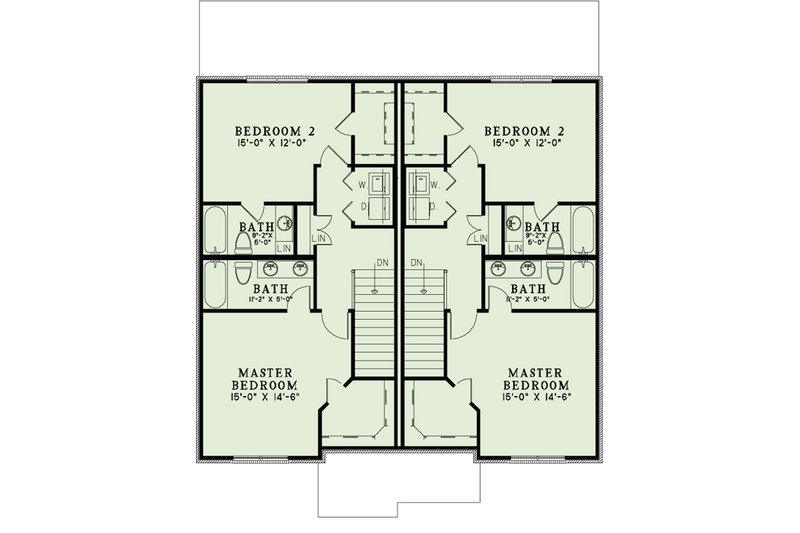 House Plan Design - Floor Plan - Upper Floor for European House Plan #17-2526 - 2 bed, 2.5 bath