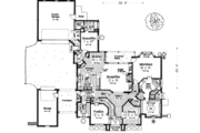 European Style House Plan - 4 Beds 4.5 Baths 3769 Sq/Ft Plan #310-554 