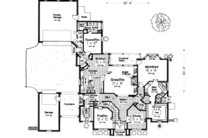Floor Plan - Main Floor for European House Plan #310-554 - 4 bed, 4.5 bath