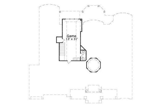 Floor Plan - Upper Floor for European House Plan #411-402 - 3 bed, 2 bath