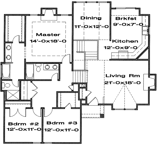 Traditional Floor Plan - Main Floor Plan #6-176