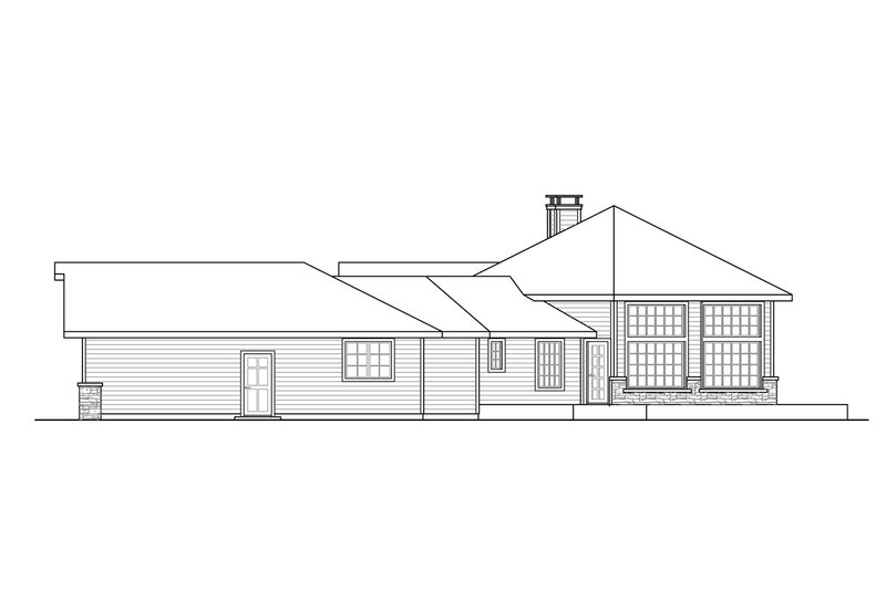 Architectural House Design - Exterior - Other Elevation 1 for Craftsman House Plan #124-1264 - 2 bed, 2.5 bath