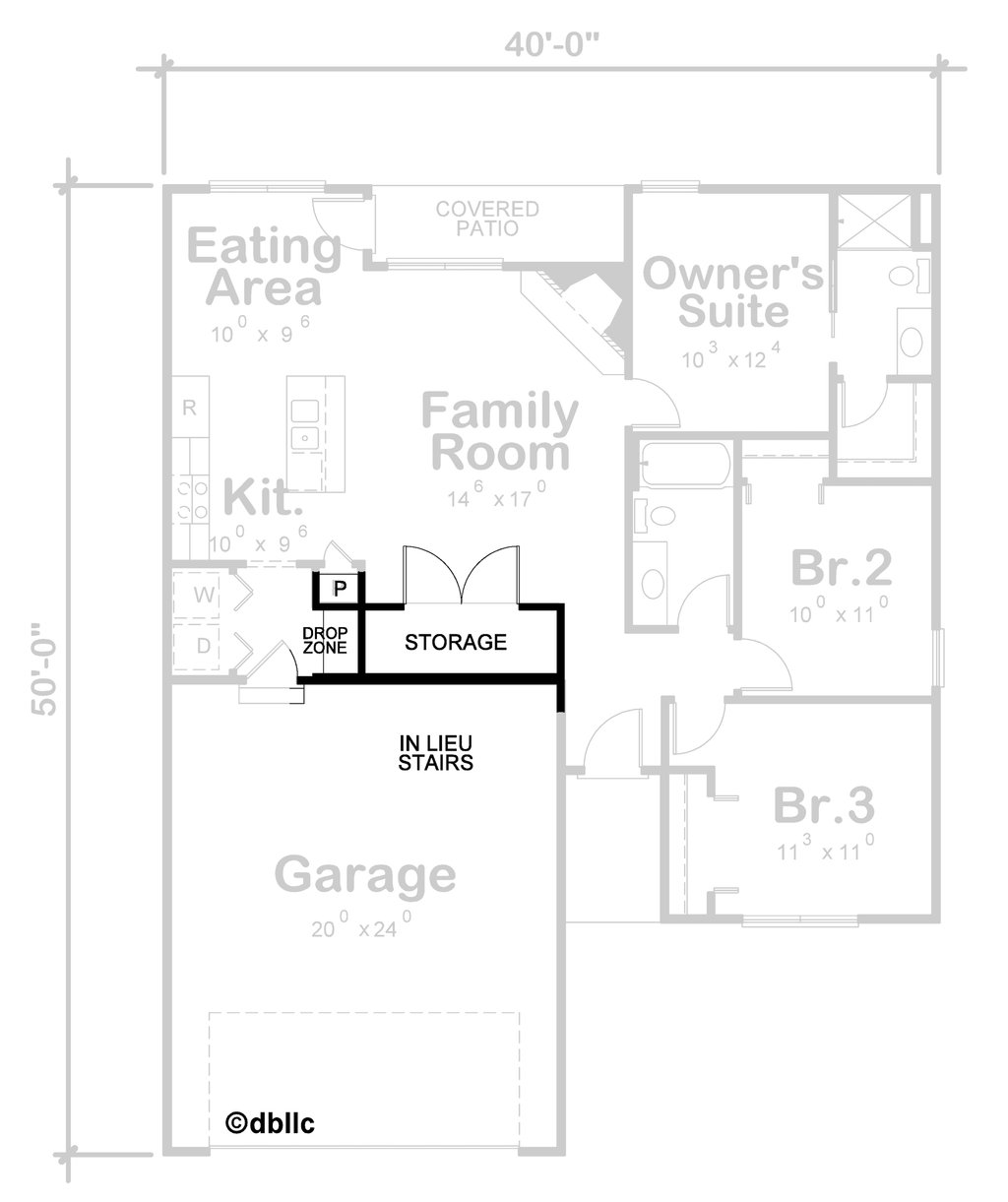 Farmhouse Style House Plan - 3 Beds 2 Baths 1176 Sq/Ft Plan #20-2363 ...