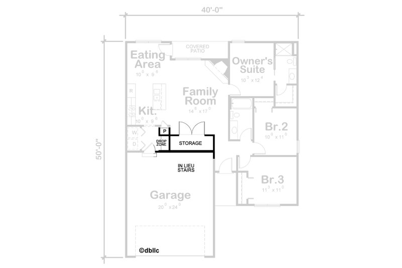 Dream House Plan - Floor Plan - Other Floor for Farmhouse House Plan #20-2363 - 3 bed, 2 bath