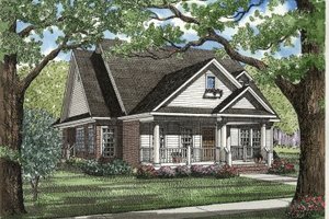 House Blueprint - Cottage Exterior - Front Elevation Plan #17-1029