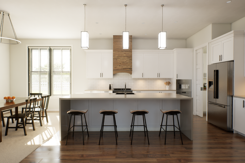 House Blueprint - Interior - Kitchen 1 for Barndominium House Plan #48-1204 - 4 bed, 3.5 bath