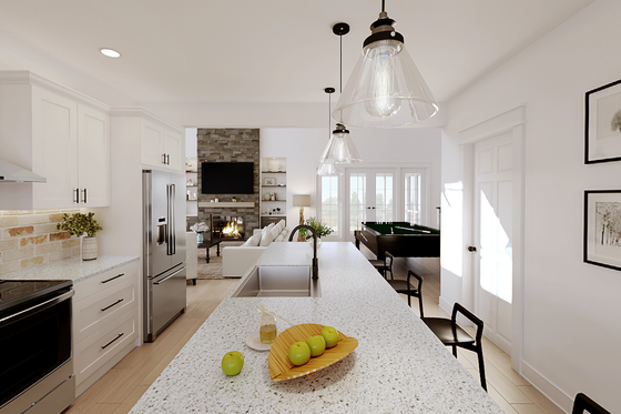 Interior - Kitchen 1 for Barndominium House Plan #48-1131 - 3 bed, 3.5 bath