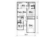 Traditional Style House Plan - 2 Beds 2 Baths 1091 Sq/Ft Plan #20-1698 
