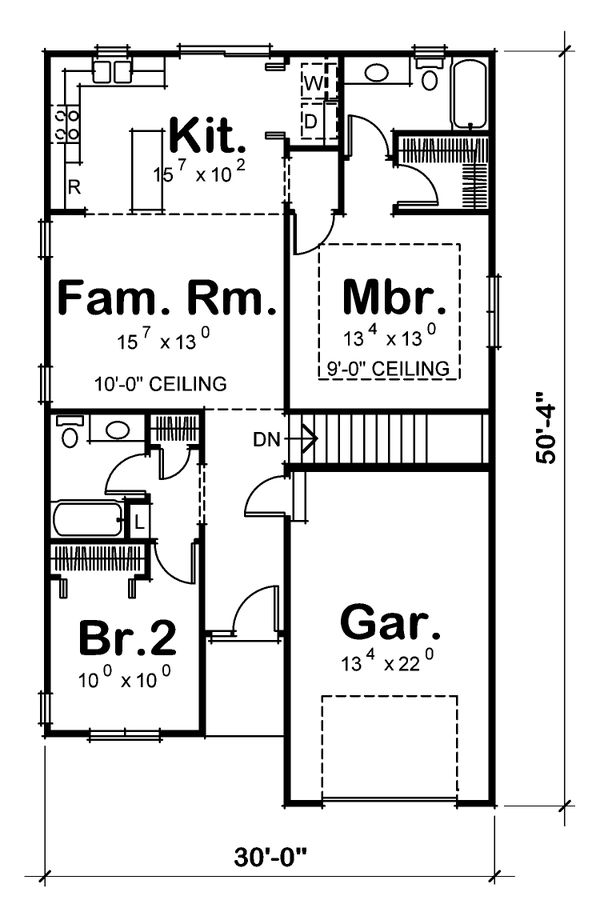 Traditional Floor Plan - Main Floor Plan #20-1698