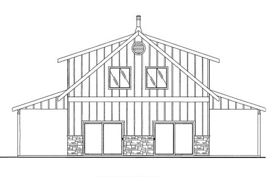 Exterior - Front Elevation 3 for Bungalow House Plan #117-734 - 2 bed, 2 bath