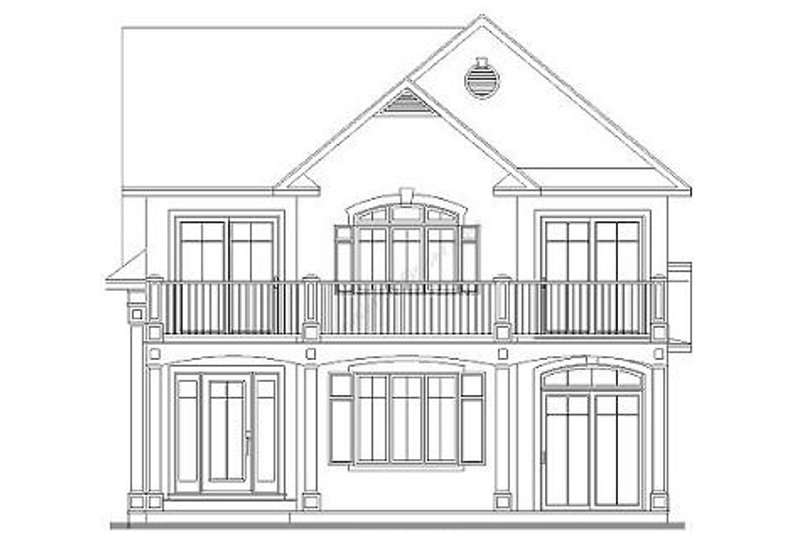 Home Plan - Exterior - Rear Elevation 1 for Traditional House Plan #23-2011 - 3 bed, 2.5 bath
