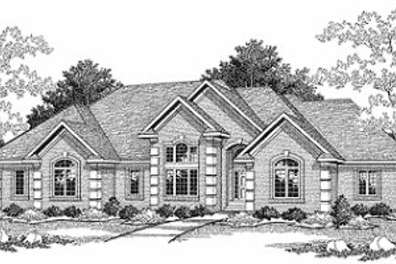 Architectural House Design - European Exterior - Front Elevation Plan #70-420
