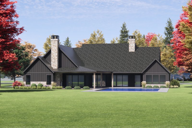 Architectural House Design - Exterior - Rear Elevation for Cottage House Plan #1096-14 - 4 bed, 4.5 bath