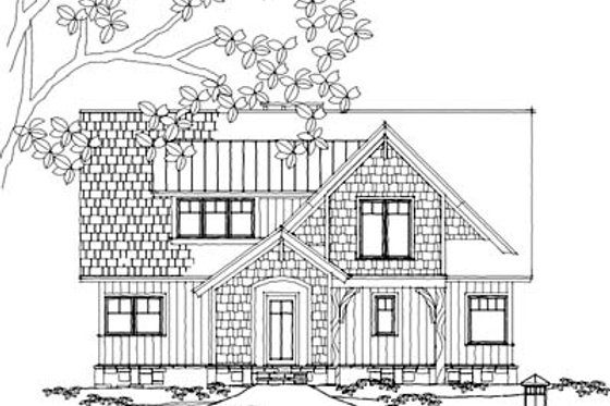 Exterior - Front Elevation for Cottage House Plan #71-131 - 3 bed, 3.5 bath