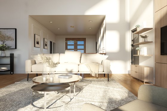 Interior - Family Room 1 for Barndominium House Plan #1064-311 - 2 bed, 2 bath