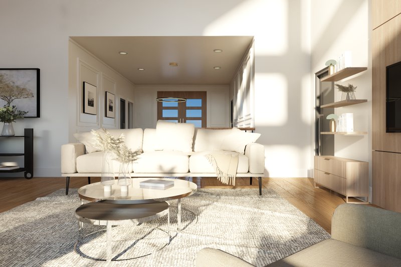 House Plan Design - Interior - Family Room 1 for Barndominium House Plan #1064-311 - 2 bed, 2 bath
