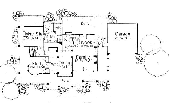 Floor Plan - Main Floor for Farmhouse House Plan #120-129 - 3 bed, 3 bath