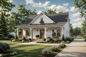Farmhouse Exterior - Front Elevation Plan #21-500