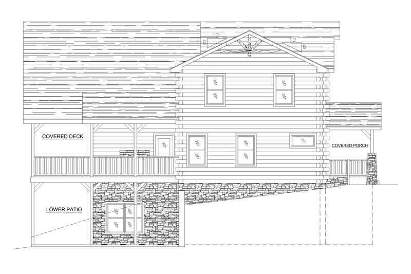 House Plan Design - Exterior - Other Elevation 6 for Cabin House Plan #123-121 - 6 bed, 5.5 bath