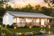 Ranch Style House Plan - 3 Beds 2 Baths 960 Sq/Ft Plan #54-610 