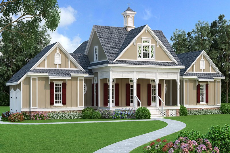 Architectural House Design - Traditional Exterior - Front Elevation Plan #45-380