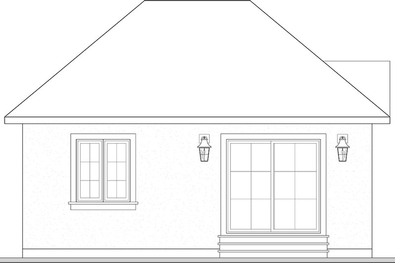 Dream House Plan - Exterior - Rear Elevation for Cottage House Plan #23-115 - 2 bed, 1 bath