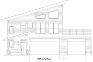 Exterior - Front Elevation 3 for Contemporary House Plan #932-913 - 2 bed, 2.5 bath