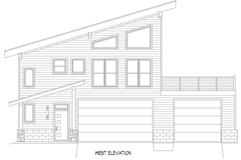 Home Plan - Exterior - Front Elevation 3 for Contemporary House Plan #932-913 - 2 bed, 2.5 bath