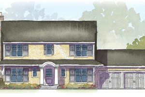 Colonial Exterior - Front Elevation Plan #901-27