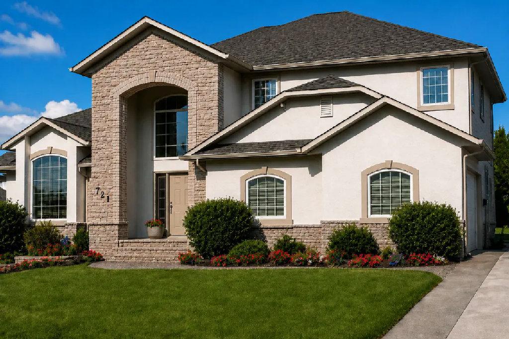 Exterior - Front Elevation 2 for Mediterranean House Plan #126-136 - 4 bed, 3 bath