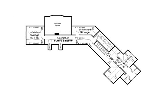 Floor Plan - Upper Floor for Craftsman House Plan #124-1248 - 3 bed, 2.5 bath