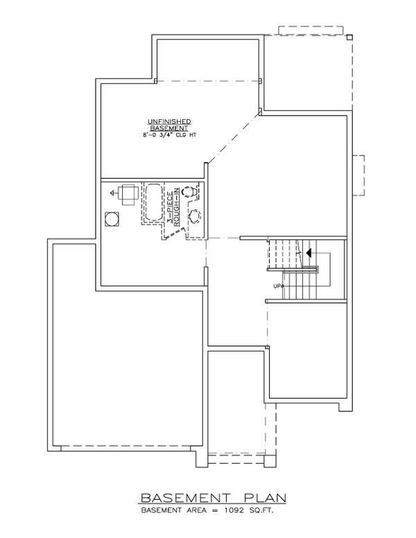 Architectural House Design - Contemporary Floor Plan - Lower Floor Plan #1100-75