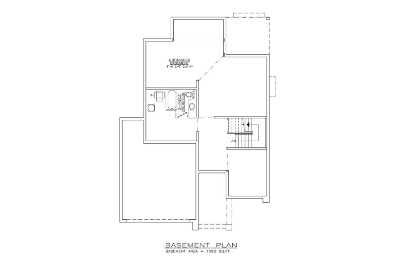 Home Plan - Floor Plan - Lower Floor for Contemporary House Plan #1100-75 - 3 bed, 2.5 bath