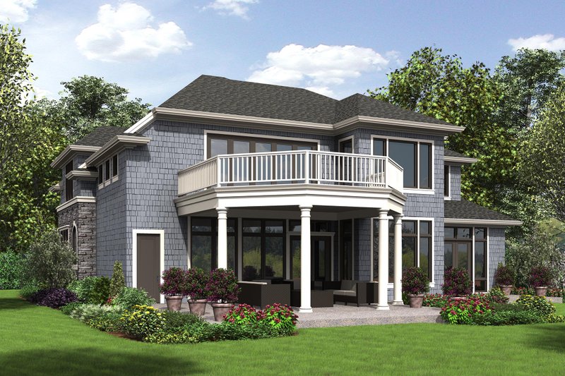 House Plan Design - Exterior - Rear Elevation 4 for European House Plan #48-650 - 4 bed, 4.5 bath