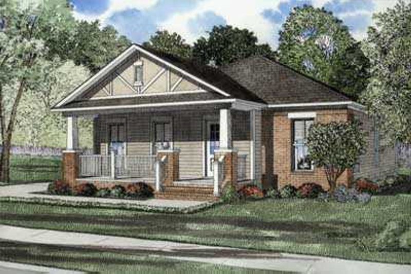 Traditional Style House Plan - 3 Beds 2 Baths 1348 Sq/Ft Plan #17-437