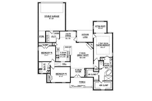 Floor Plan - Main Floor for Traditional House Plan #424-279 - 3 bed, 2 bath