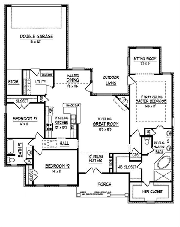 Traditional Floor Plan - Main Floor Plan #424-279