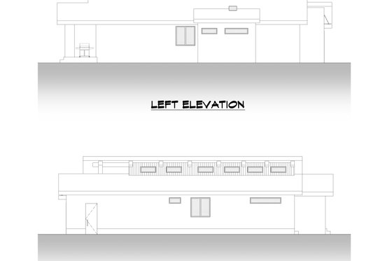 Exterior - Other Elevation 3 for Contemporary House Plan #1066-181 - 3 bed, 3 bath