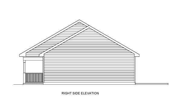 Exterior - Front Elevation 5 for Traditional House Plan #54-599 - 4 bed, 2 bath