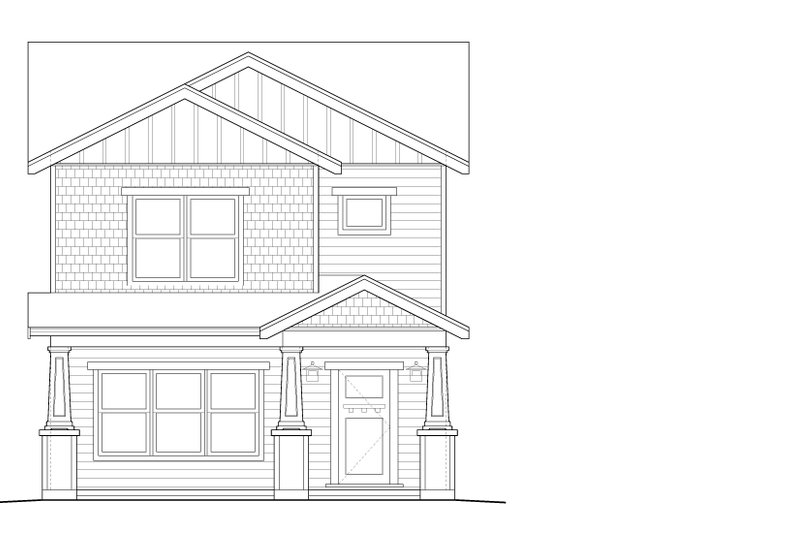 Architectural House Design - Exterior - Front Elevation 1 for Craftsman House Plan #895-149 - 3 bed, 2.5 bath