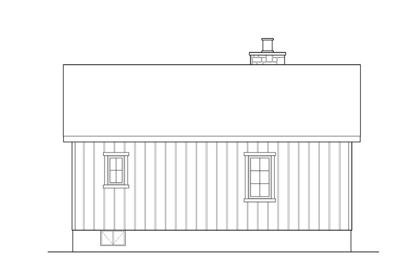 Home Plan - Exterior - Rear Elevation for Cottage House Plan #22-638 - 2 bed, 1 bath