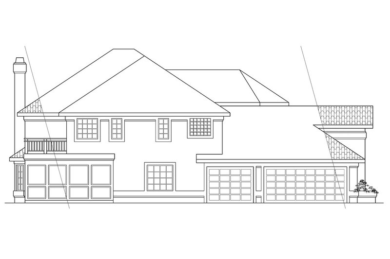 Home Plan - Exterior - Other Elevation 1 for Mediterranean House Plan #124-645 - 4 bed, 3 bath